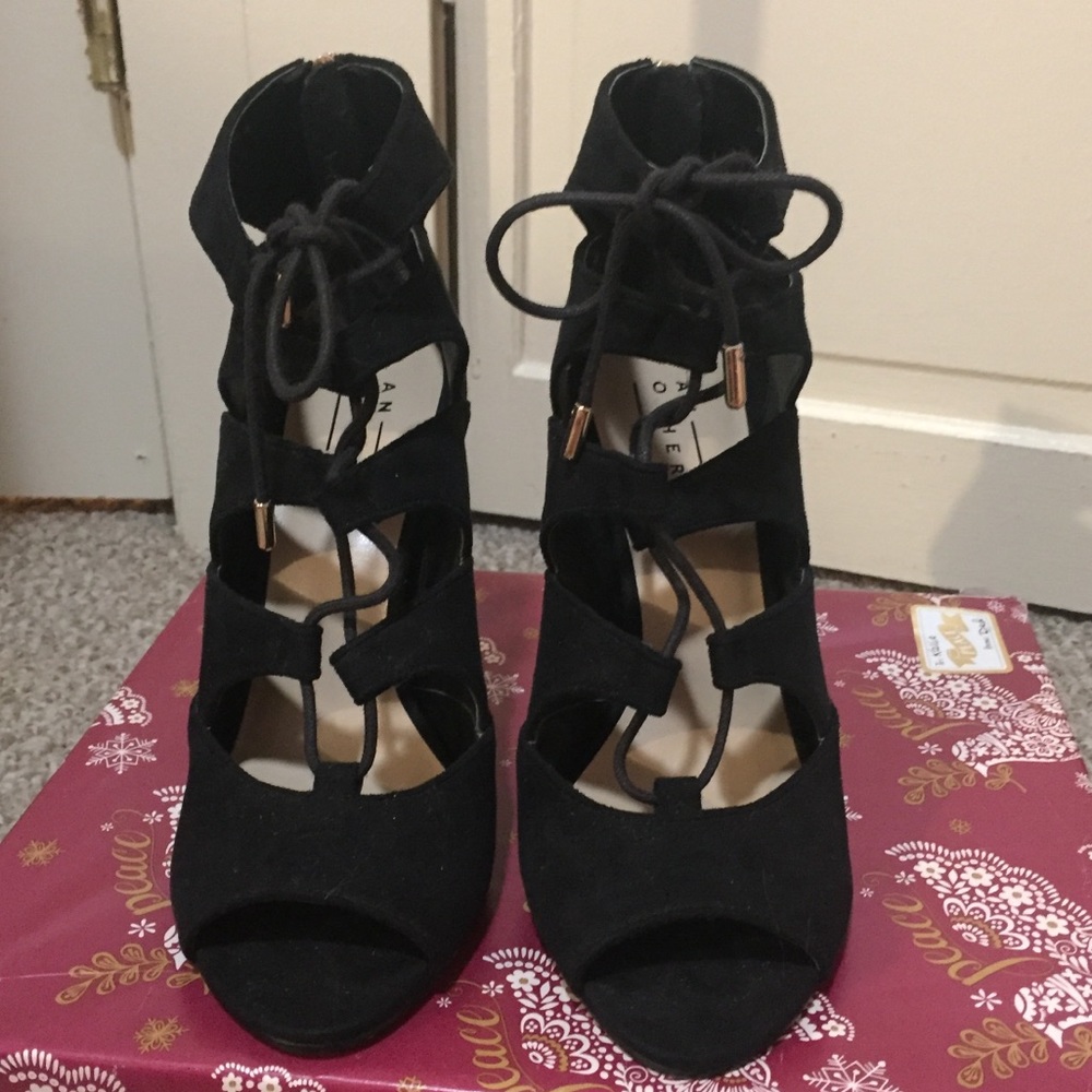 Black suede shoes